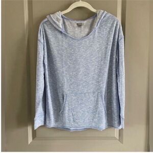 Aerie - light weight blue sweater with hood. Worn once.